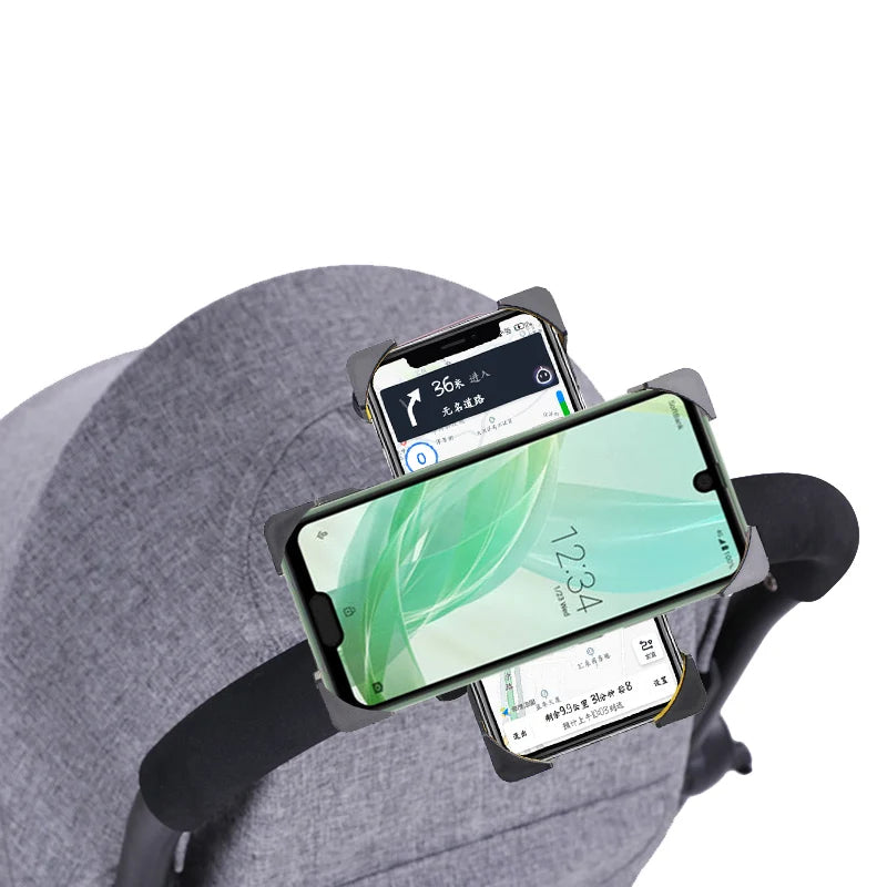 Baby Stroller Accessories Mobile Phone Holder Rack Universal 360 Rotatable Pram Cart Bicycle Phone Holder For iPhone Gps Device