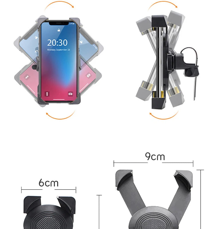 Baby Stroller Accessories Mobile Phone Holder Rack Universal 360 Rotatable Pram Cart Bicycle Phone Holder For iPhone Gps Device