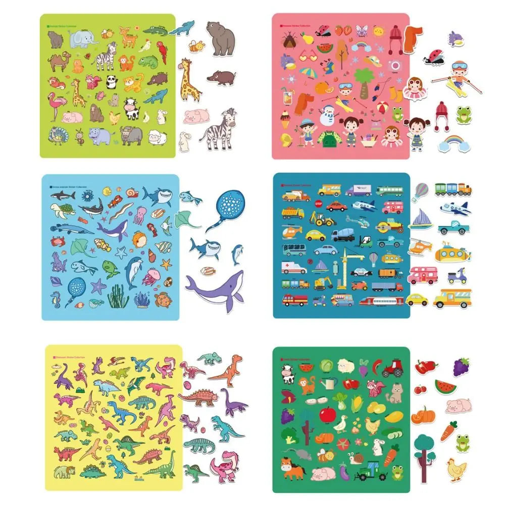 Reusable Jelly Sticker Book for Toddlers | Waterproof Travel Activity Toy