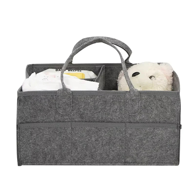 Baby Stroller Accessories Mom Tote Bag Foldable Storage Baby Diaper Hanging Bag Thickened Portable Mom Cart Portable Diaper Bag