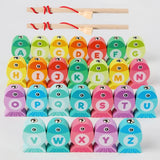 Montessori Wooden Fishing Game | Alphabet & Number Learning Toy