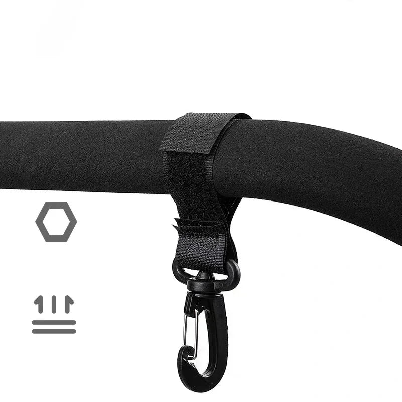 2/5pcs Stroller Hooks  Hook Buckle Stroller Hanger Organizer Buckles Clip Aluminum Alloy Carabiner Cart Diaper Bag Shopping Pram