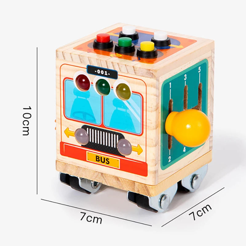 Kids Lights Busy Board Montessori Sensory Toys Switch LED Light Games Activity Board Thinking Education Baby Travel Toys 2-6year