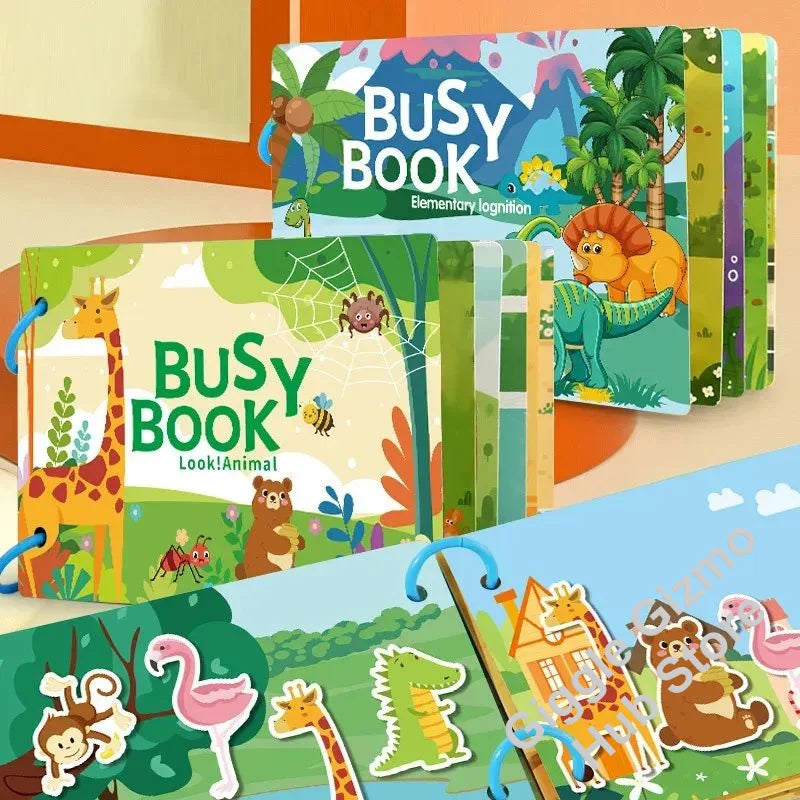 Montessori Busy Book for Toddlers – Reusable Matching Activity Toy