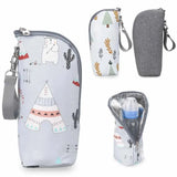 Baby Bottle Warmer Bag Portable Infant Feeding Bottle Aluminum Foil Insulation Outing Stroller Hanging Bag for Storage Cups