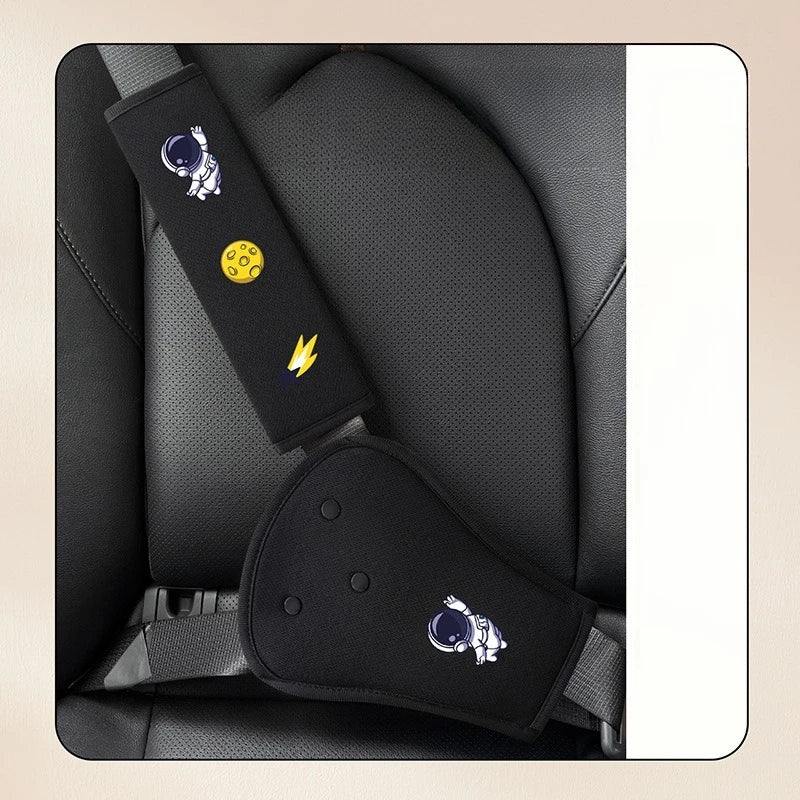 Kids Car Safety Belt Adjuster Anti-Pinch Neck Great Belly Protector Car Seat Accessories Cartoon Car Seat Belt Protectors