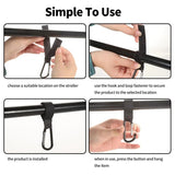 2/3/5pcs Baby Stroller Hook Clip Aluminum Alloy Carabiner Cart Organizer Diaper Bag Pram Hook Hanger Stroller Accessories