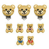 1set Toy Bear Silicone Pacifier Clip Pacifier Chain Holder Soother Nursing Clips BPA Free Pacifier Chain Accessories