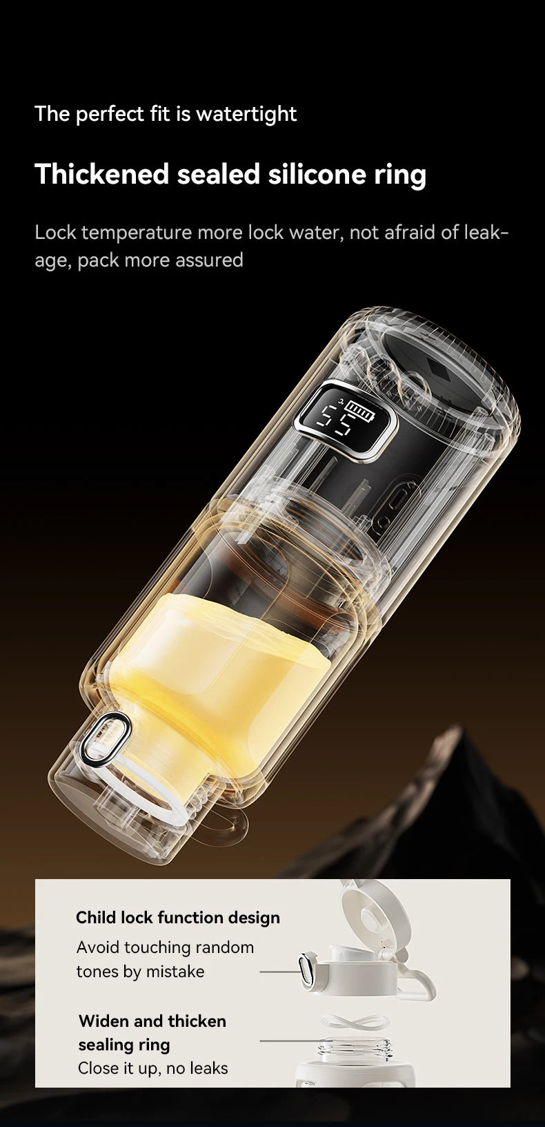 18000/10000mAh High-Power Constant Temperature Cup Quick Hot Water And Milk Heating Portable Baby Bottle Warmer