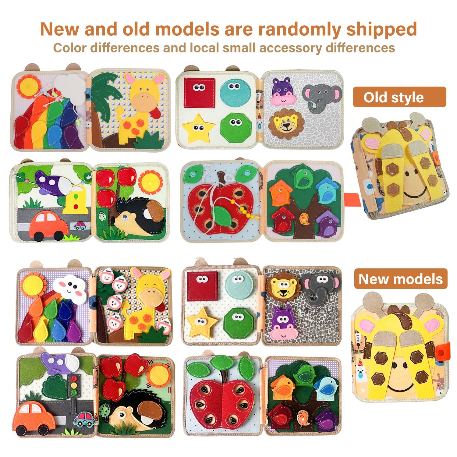 Montessori Felt Quiet Book for Toddlers | Travel Activity Busy Book