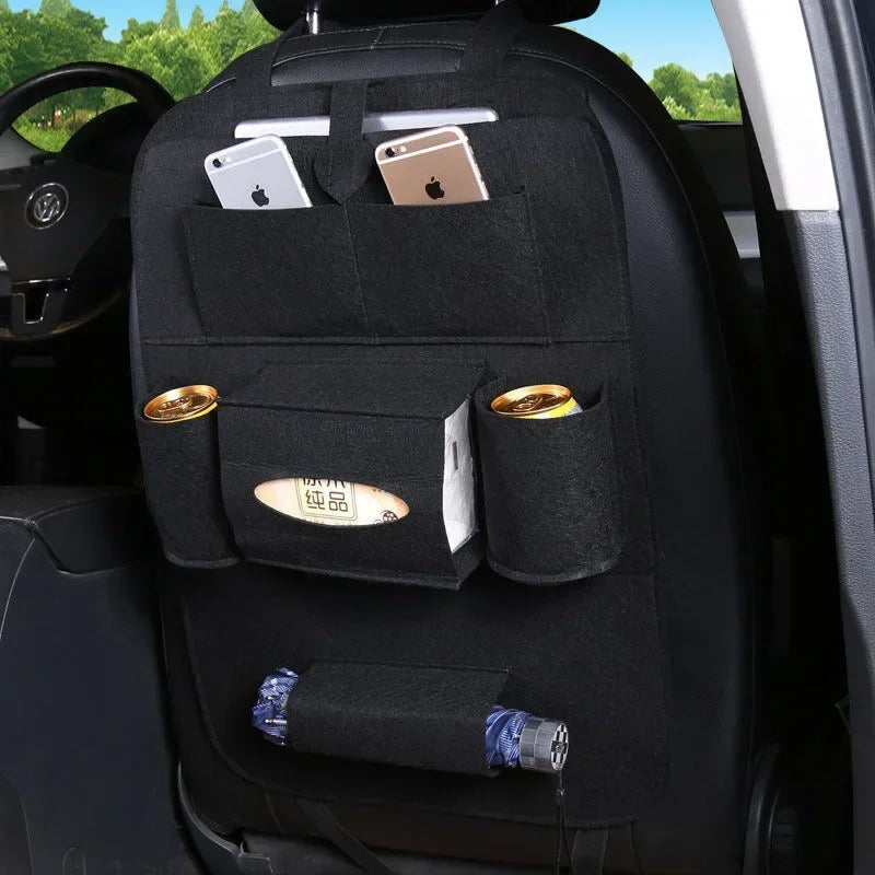 Kids Car Backseat Organizer with Tablet Holder – Travel Storage & Seat Protector