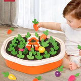Montessori Carrot Harvest Toy for Toddlers | Wooden Sorting & Matching Game