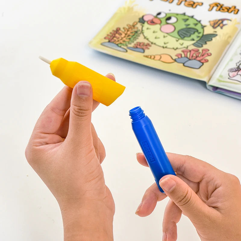 Baby Bath Books Swimming Bathroom Toys Water Painting Coloring Magic Picture Books Early Educational Toys For Kids Quiet Books
