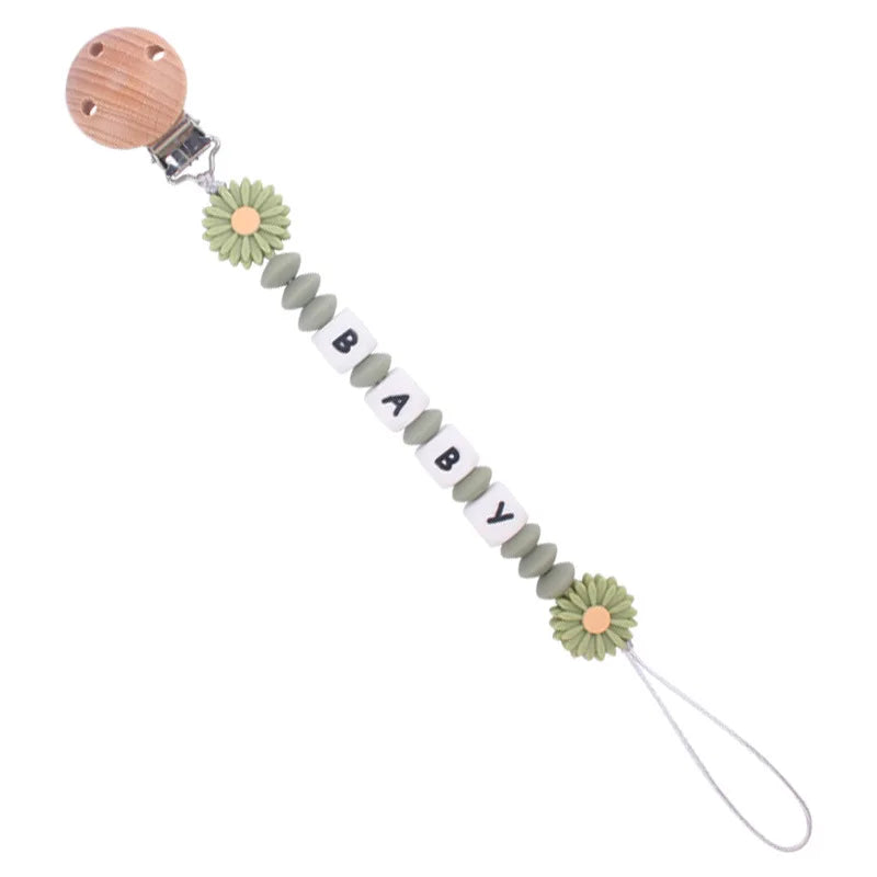 New Custom Pacifier Clips Nipple Dummy Holder Chain Holder Newborn Soother Chains Infant Feeding Soother Teething Toy Chew Gifts