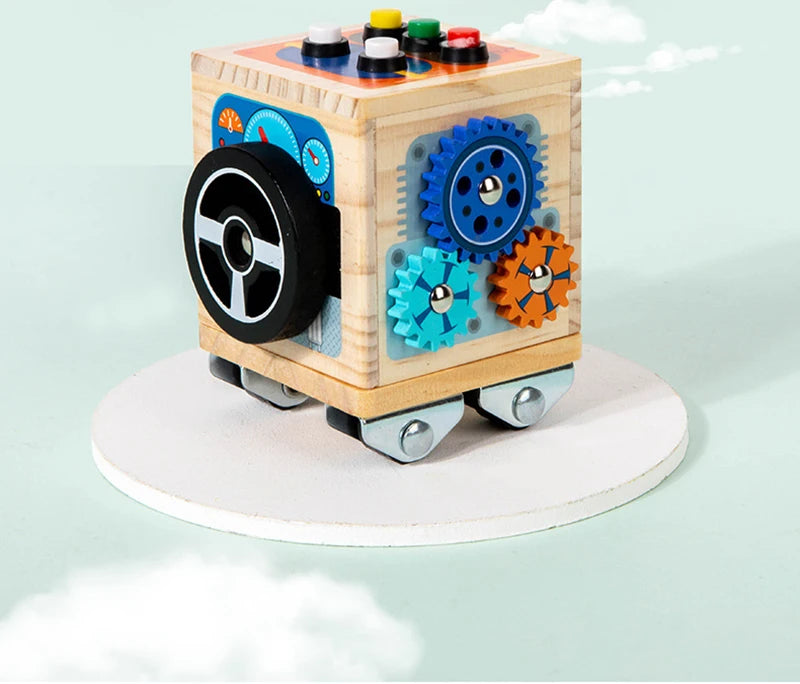 Kids Lights Busy Board Montessori Sensory Toys Switch LED Light Games Activity Board Thinking Education Baby Travel Toys 2-6year