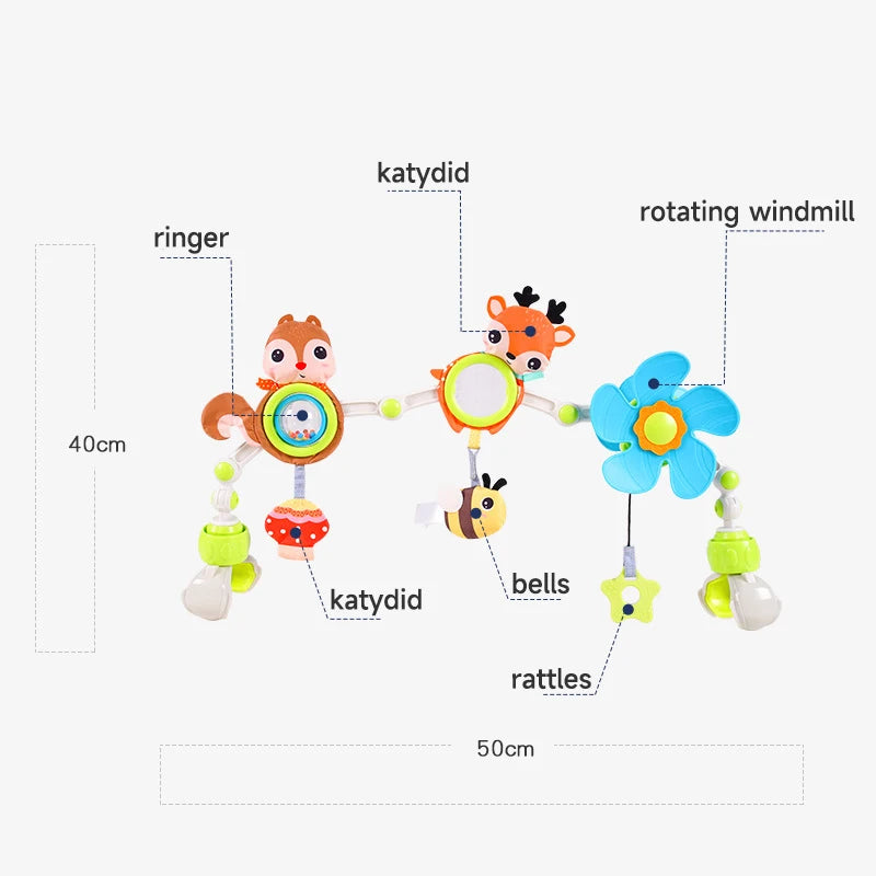 Children Activity Arch Toys Sensory Development Fine Motor Skills Toys Collapsible Hanging Mobile Toys Baby Car Seat Toys Gift