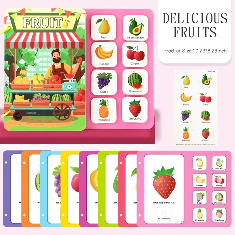 Montessori Busy Book with Stickers – My First Learning Activity Book
