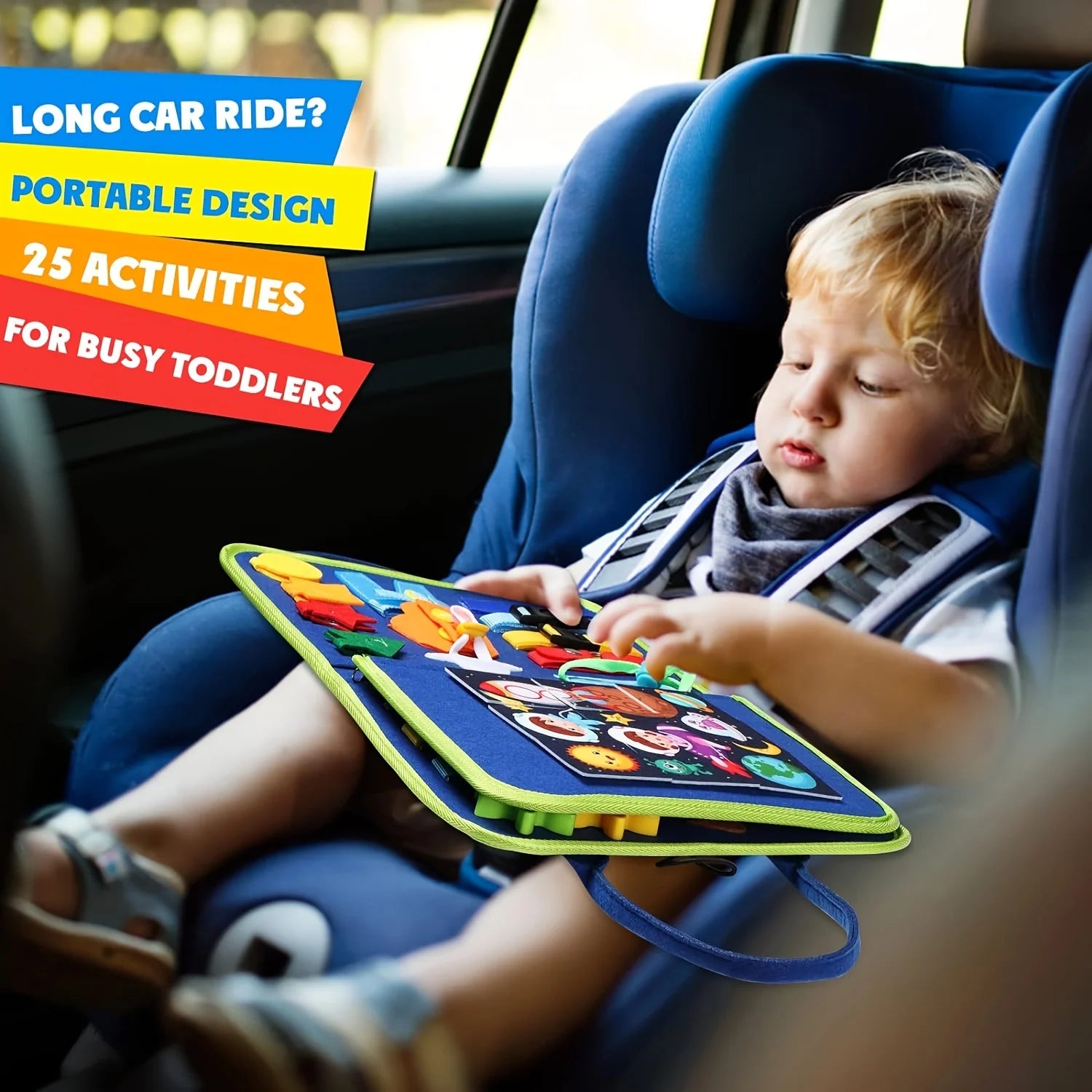 Montessori Busy Book for Toddlers – Sensory Travel Toy for Quiet Play, Focus & Fine Motor Skills