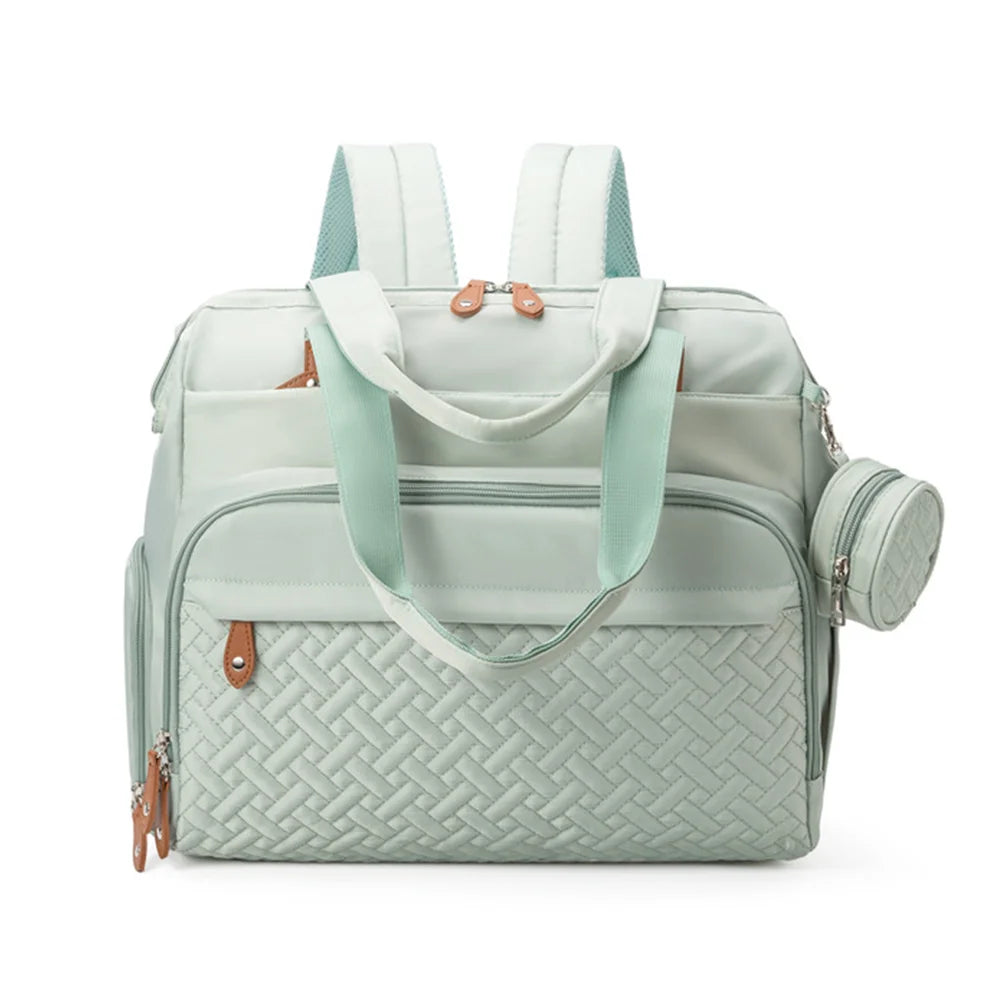 Diaper Bag Backpack with Pacifier Case – Large Capacity Baby Travel Organizer