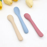 3pcs Baby Silicone Soft Spoon Gadgets Feeding Bebe Baby Items Baby Food Tiny Spoon