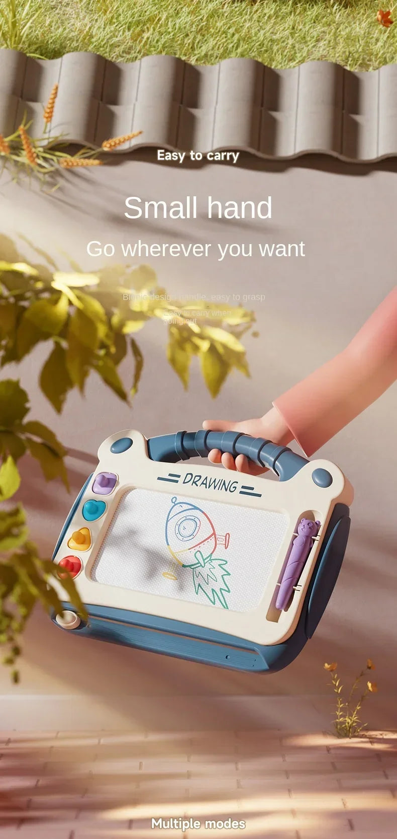 Cartoon Drawing Board Baby Puzzle Magnetic Writing Board Toy Graffiti Magnetic Drawing Board Montessori Toy for Children Gift