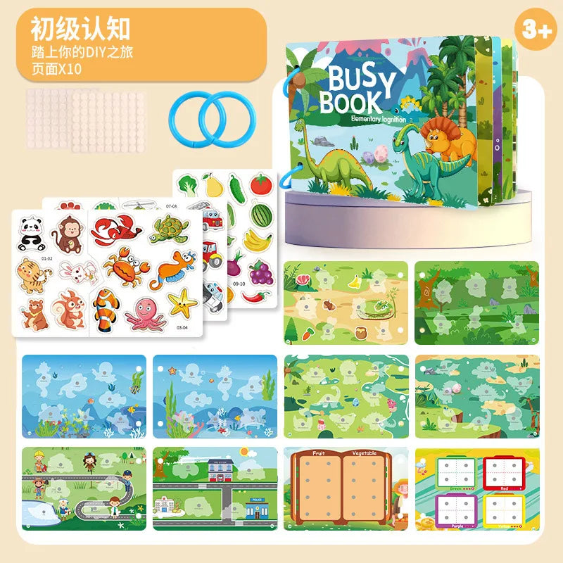 Montessori Busy Book for Toddlers – Reusable Matching Activity Toy