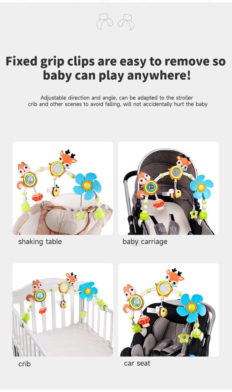 Children Activity Arch Toys Sensory Development Fine Motor Skills Toys Collapsible Hanging Mobile Toys Baby Car Seat Toys Gift