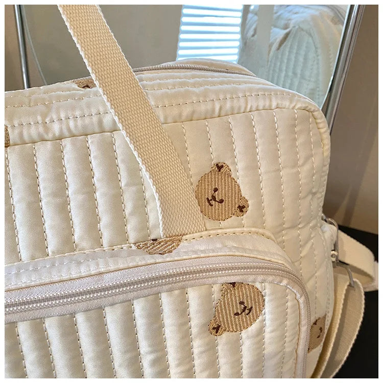 Large Mommy Bag Baby Organizer Maternity Pack Diaper Handbag Embroidered Women Shoulder Crossbody Bag Hospital Travel Mother Kid