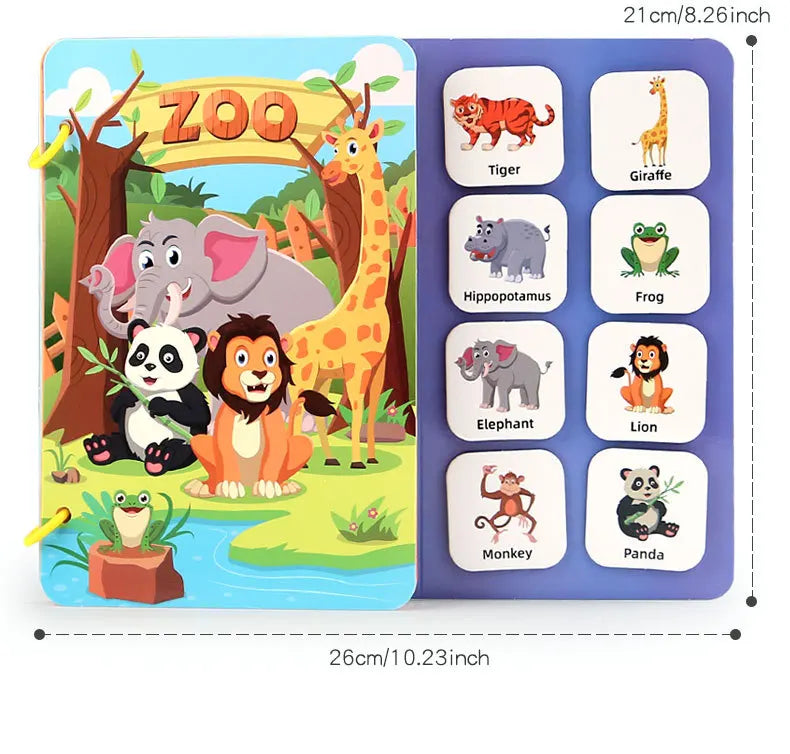 Montessori Busy Book with Stickers – My First Learning Activity Book