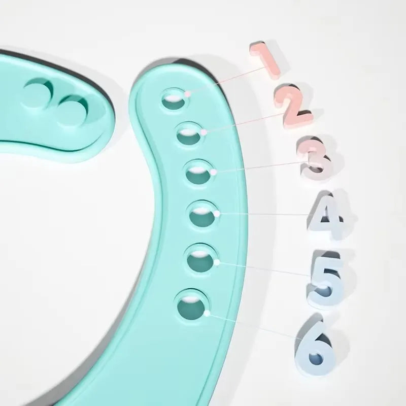 ‌Waterproof Silicone Baby Bibs – Adjustable & Cute Printed Design for Girls & Boys, Soft Leak-Proof Feeding Bibs, BPA-Free & Dis