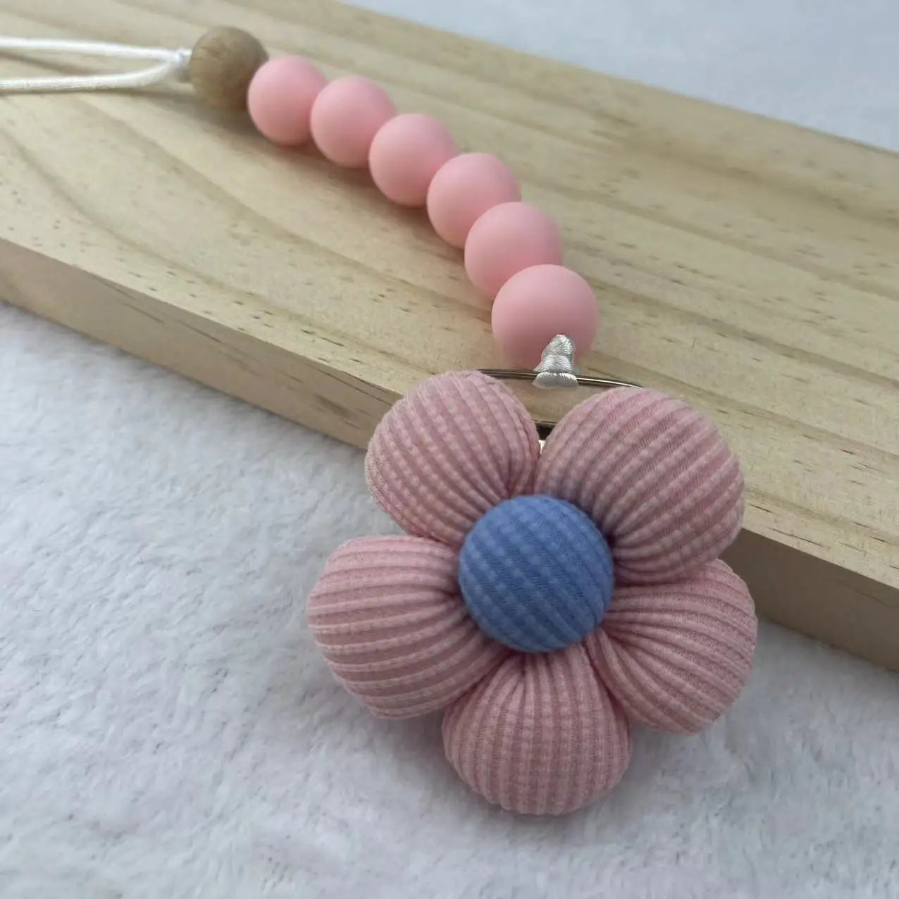 Flower Baby Pacifier Clip Chain Newborn Dummy Nipple Holder Clips BPA Free Cotton Teething Toys Soother Pendant Holder