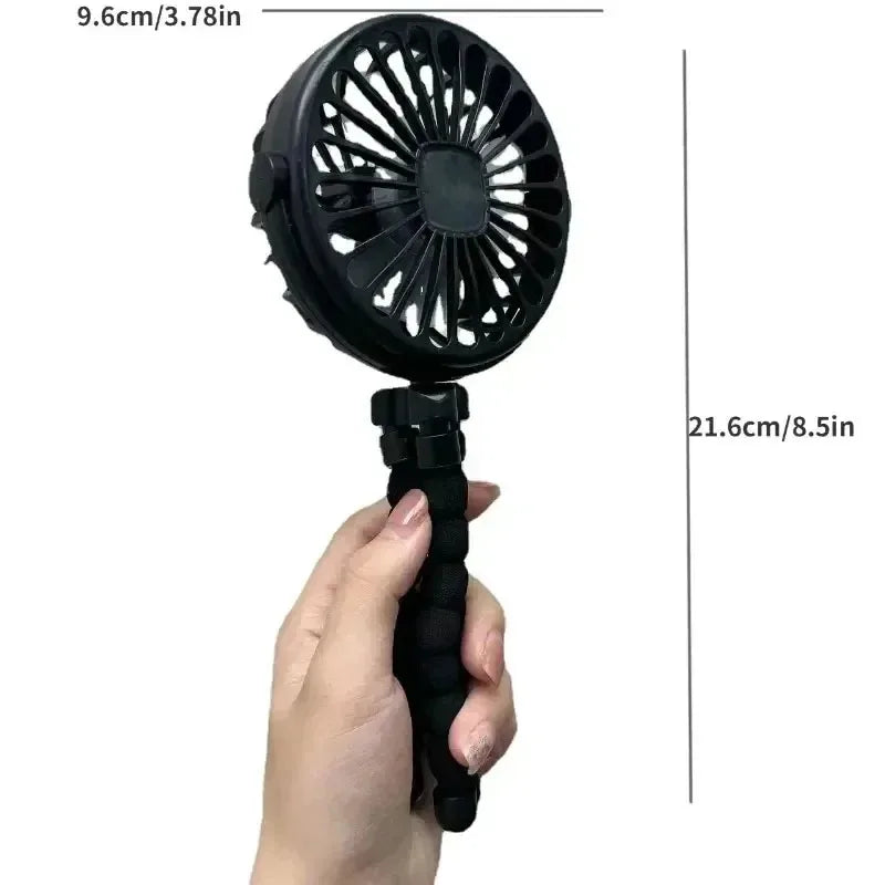 Mini Octopus Fan Baby Stroller Fan Hand Held USB Charging Bladeless Small Folding Fans Mini Silent Table Outdoor Cooler
