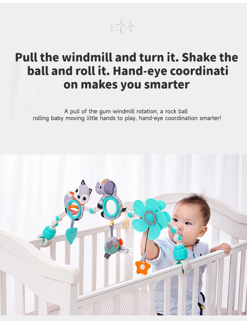 Children Activity Arch Toys Sensory Development Fine Motor Skills Toys Collapsible Hanging Mobile Toys Baby Car Seat Toys Gift