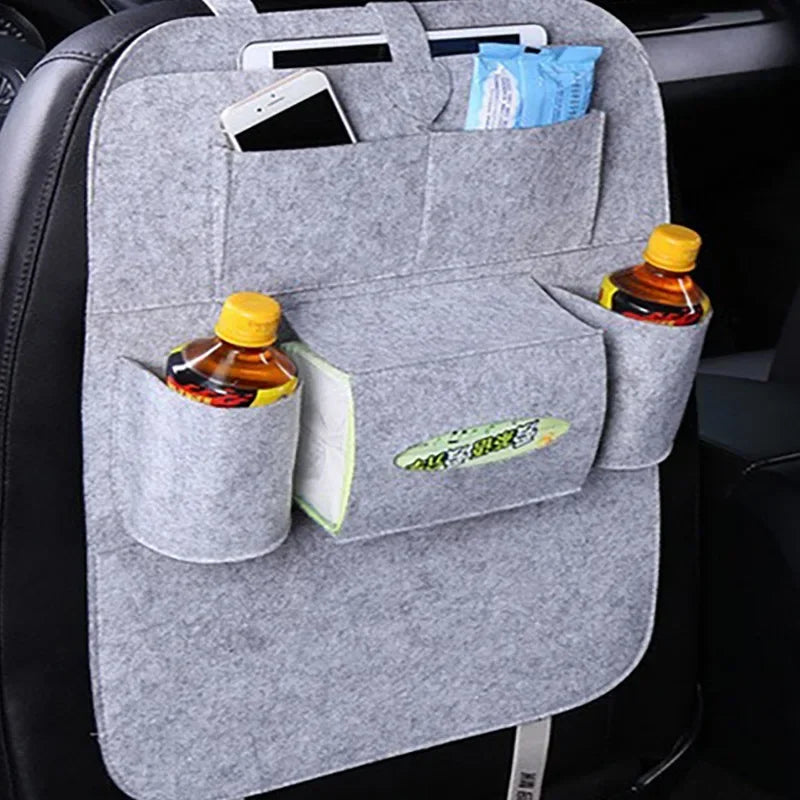 Kids Car Backseat Organizer with Tablet Holder – Travel Storage & Seat Protector