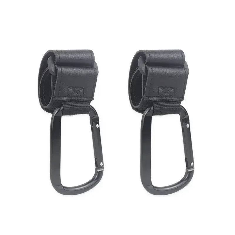 1/2pcs Baby Stroller Hooks Portable Infant Carriage Hook Multifunctional Leather Aluminum Alloy Hook Stroller Accessories