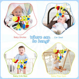 Car Seat Toys Infant Plush Hanging Toys for Babies 0 3 6 12 Months Stroller Crib Mobile Rattles Bed Winding Plush Baby Toy Gift