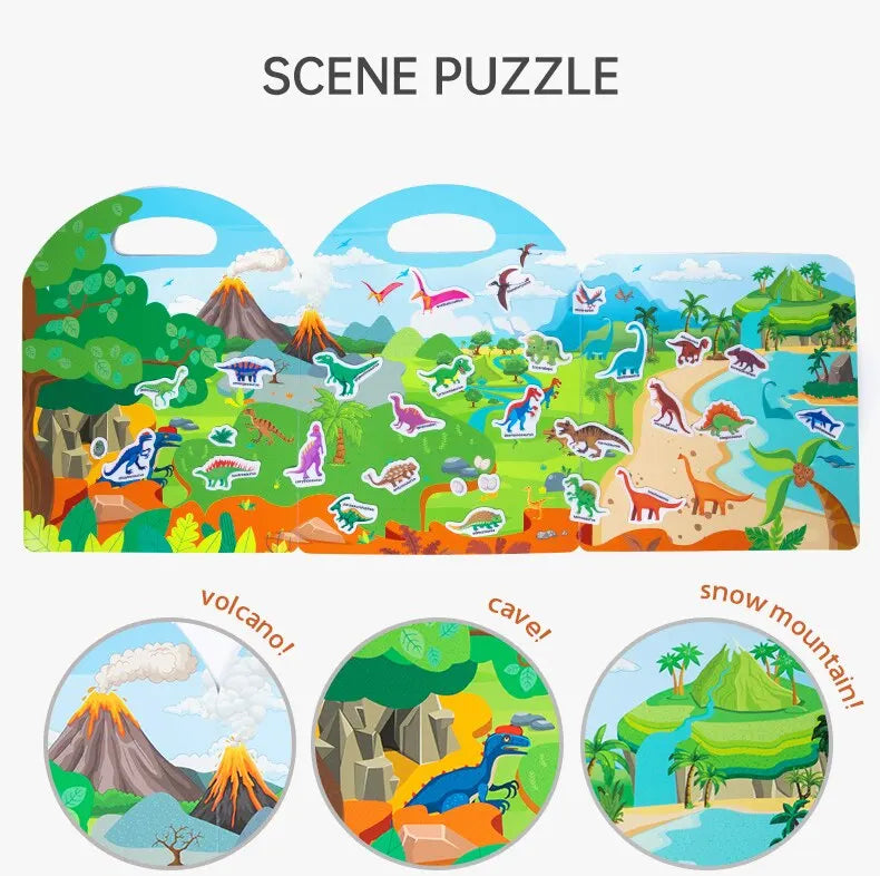Early Childhood Education Scene Sticker Book Focus Cultivation Quiet Sticker Book Enlightenment Puzzle Cognitive Sticker Book