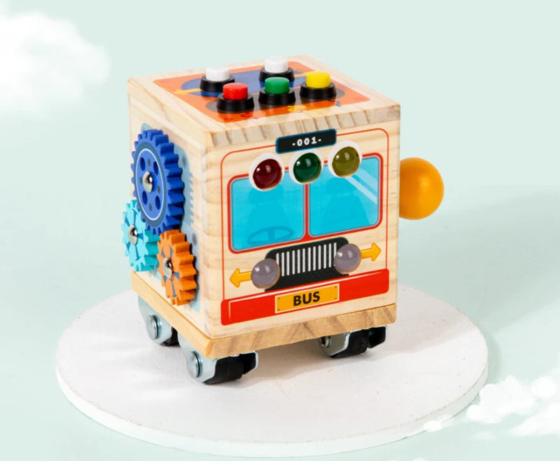 Kids Lights Busy Board Montessori Sensory Toys Switch LED Light Games Activity Board Thinking Education Baby Travel Toys 2-6year