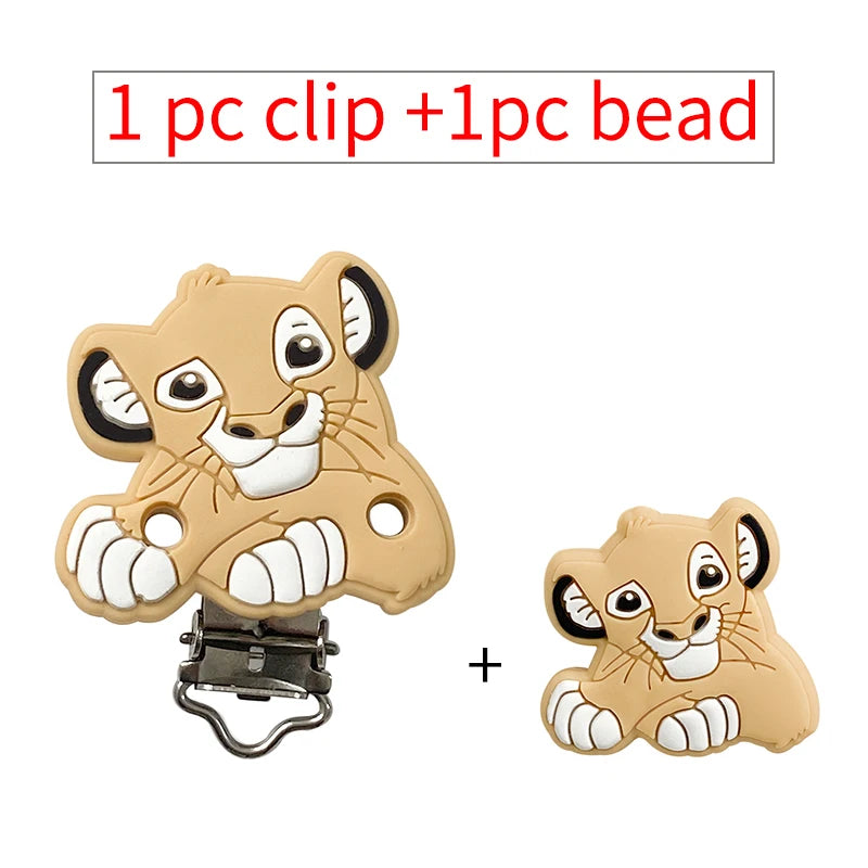1/3/10pcs The Lion King Silicone Pacifier Clip Pacifier Chain Holder Soother Nursing Clips BPA Free Pacifier Chain Accessories
