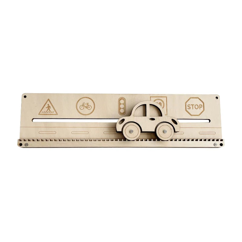 Montessori Wooden Busy Board Toy with Gears & Switches
