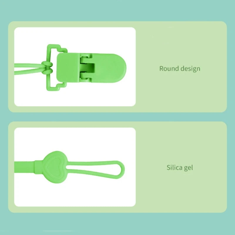 Silicone Chain Fastened Strap for Baby Pacifier Teething Clip Newborn Teether Chain Nipple Holder Nursing Accessories
