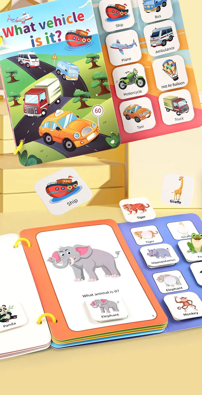 Montessori Busy Book with Stickers – My First Learning Activity Book