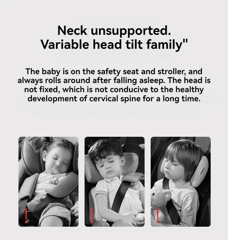 New Cartoon Children's Cotton Soft U-shaped Sleeping Pillows Baby Stroller Children's Pillow Baby Functional Stroller Pillow