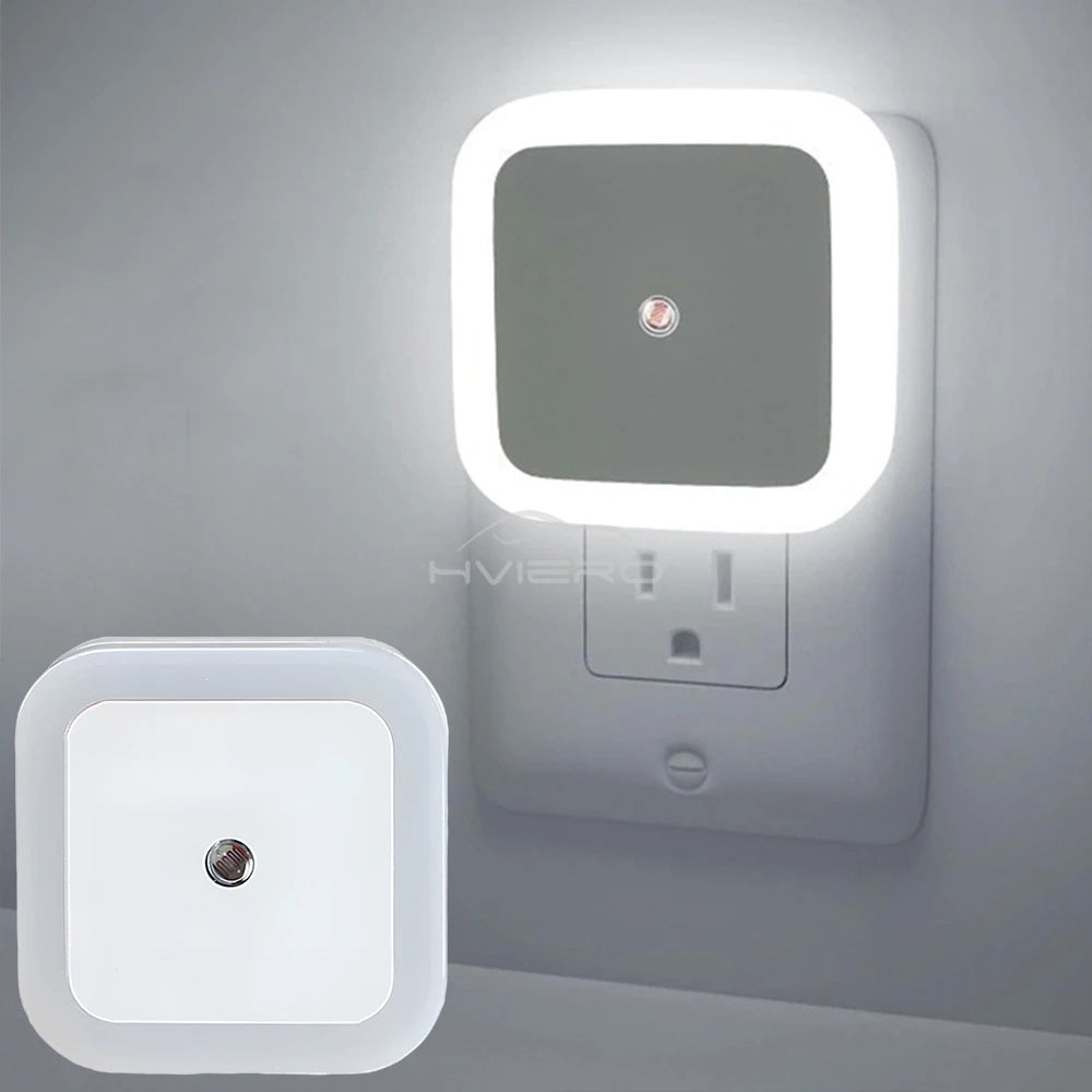 Wireless Sensor LED Night Light EU Plug Mini Square Nights Lights For Baby Children Living Room Bedroom Corridor Lighting Lamp