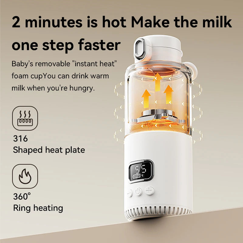 18000/10000mAh High-Power Constant Temperature Cup Quick Hot Water And Milk Heating Portable Baby Bottle Warmer