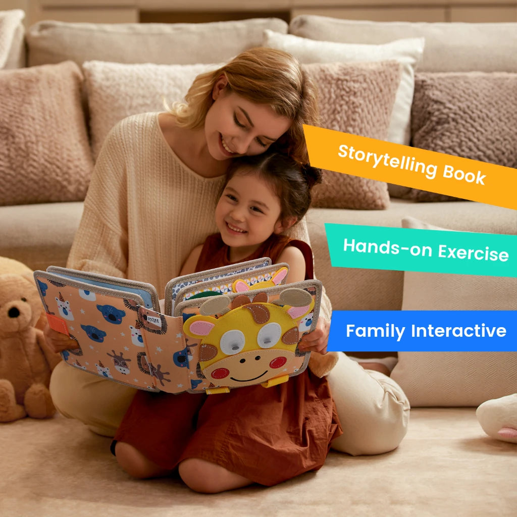 Montessori Felt Quiet Book for Toddlers | Travel Activity Busy Book