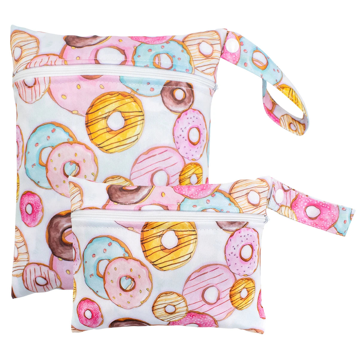 2pcs Set Smooth Zipper Pocket Multi-Scenario Use Can Be Hung Waterproof Reusable Diaper Cover WetBag Washable Yoga Bag