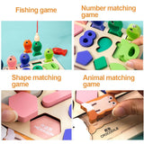 Montessori Wooden Shape & Number Matching Board | Toddler Learning Toy