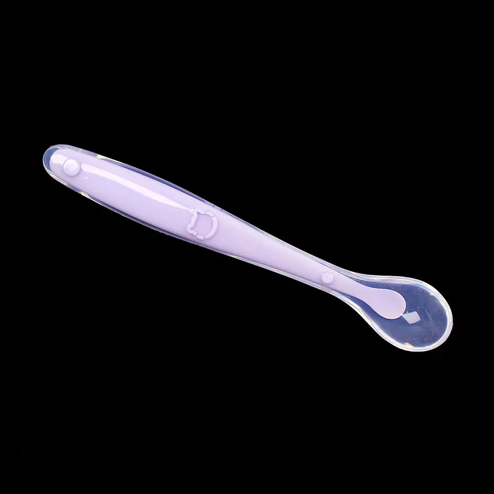 Silicone World Baby Silicone Spoon Children Complementary Food Soft Spoon Training Spoon Feeding Tableware With Storage Box