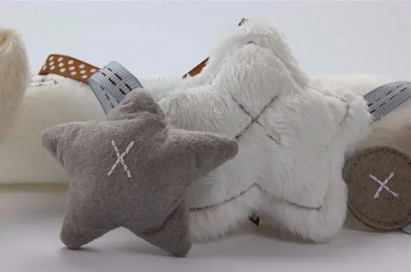 Soft Animal Rabbit Plush Toy Hanging Rattles for Baby Crib Car Safety Seat Travel Stroller Hanging Bell Plush Doll For Newborn